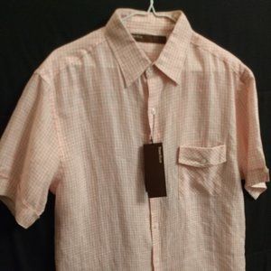 Perry Ellis Men's Linen Short Sleeve Shirt